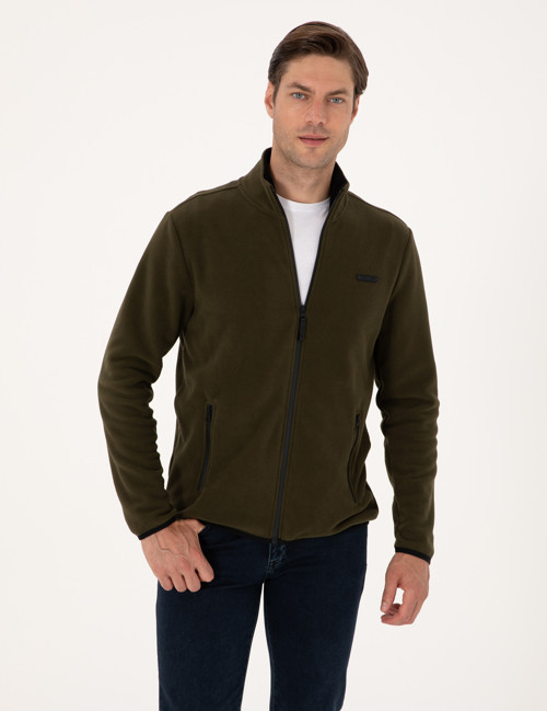 Haki Regular Fit Polar Hırka 50314014-VR027