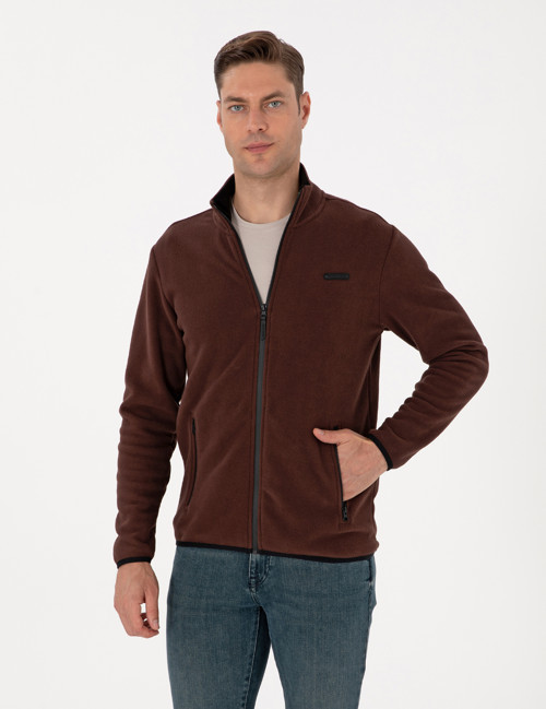 Kahverengi Regular Fit Polar Hırka 50314014-VR029