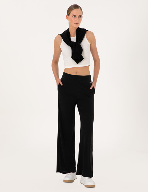 Siyah Loose Fit Modal Karışımlı Eşofman Altı 50301443-VR046