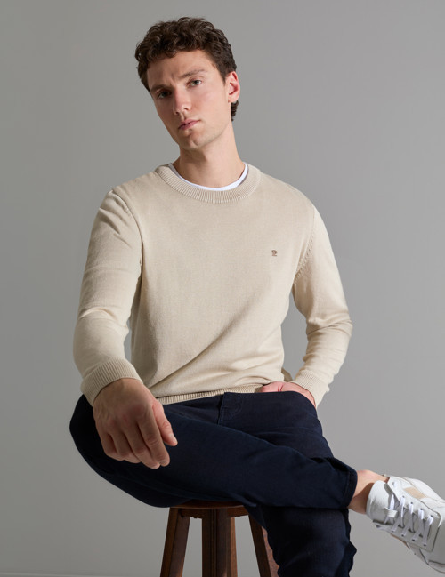 Kum Melanj Slim Fit Bisiklet Yaka Basic Triko Kazak 50314192-VR123