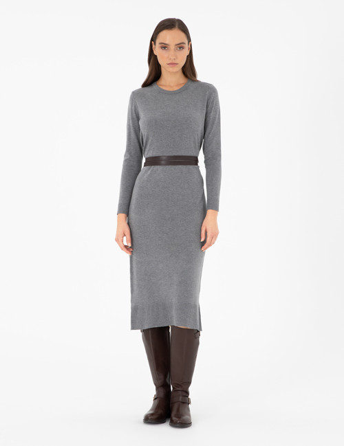 Antrasit Regular Fit Triko Elbise 50296580-VR006