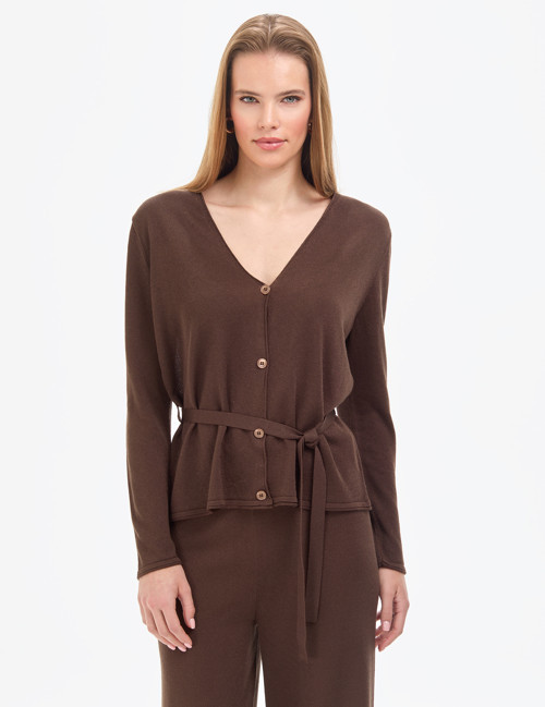 Kahverengi Comfort Fit Triko Hırka 50324028-VR029