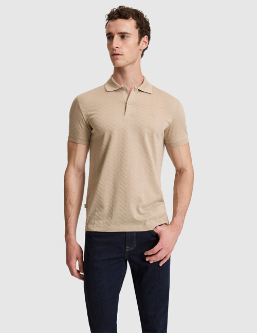 Koyu Bej Slim Fit %100 Pamuk Düğmeli Polo Yaka Tişört 50321028-VR088