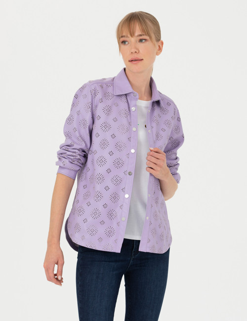 Eflatun Comfort Fit Uzun Kollu Gömlek 50263157-VR149