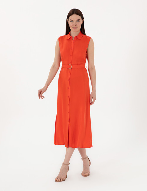 Kırmızı Regular Fit Dokuma Elbise 50306939-VR030
