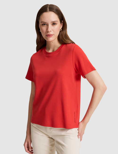 Kırmızı Regular Fit Bisiklet Yaka Basic Tişört 50323570-VR030