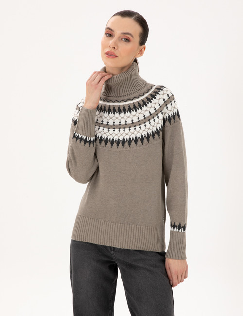 Vizon Regular Fit Yün Karışımlı Balıkçı Yaka Kazak 50291034-VR052