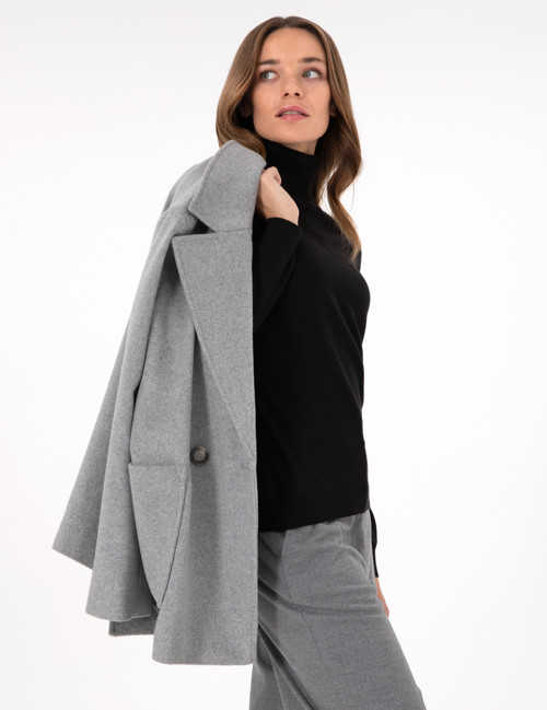 Siyah Slim Fit Balıkçı Yaka Basic Kazak 50300786-VR046