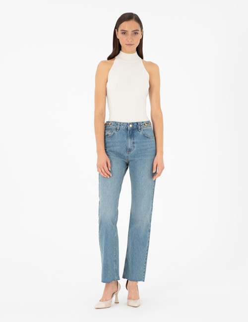 Açık Mavi Straight Fit Jean Pantolon 50291375-VR003