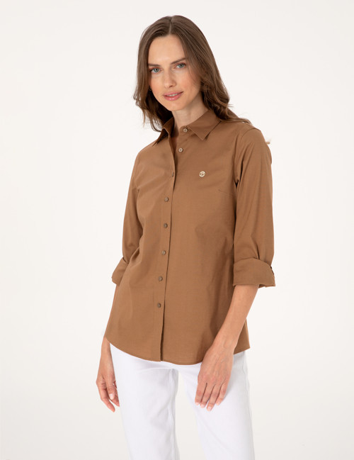 Camel Slim Fit Uzun Kollu Gömlek 50313589-VR015