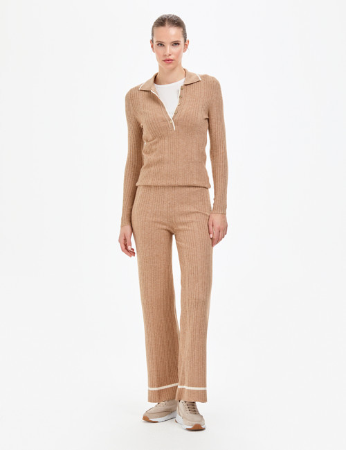 Bej Loose Fit Triko Pantolon 50311038-VR011