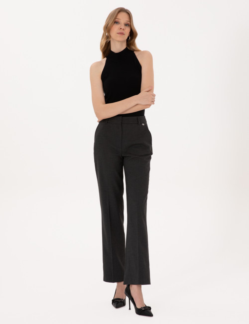 Antrasit Straight Fit Kumaş Pantolon 50319434-VR006