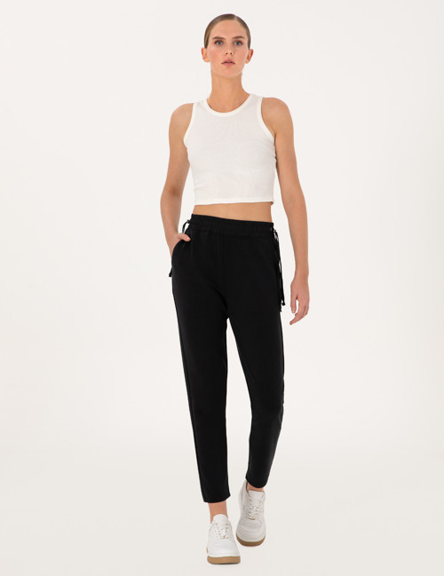 Siyah Regular Fit Modal Karışımlı Eşofman Altı 50306570-VR046
