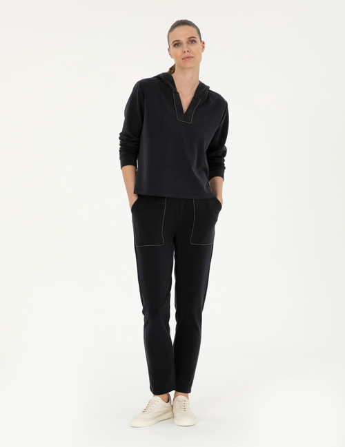 Siyah Regular Fit Eşofman Altı 50284068-VR046