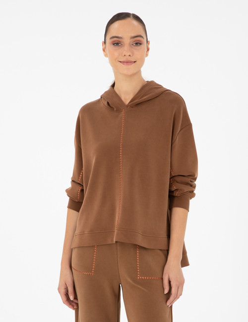 Kahverengi Oversize Sweatshirt 50290985-VR029