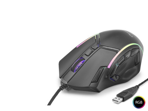 Mouse 12800 Dpi 12 Tuş Makro 1000Hz Rgb - Siyah X15