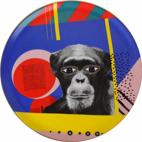 Wild Life Monkey Düz Tabak 28cm