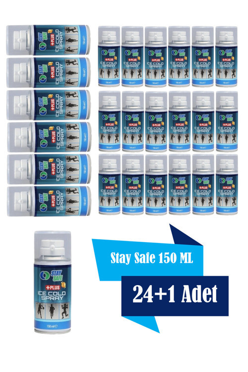 Stay Safe Sporcu Sağlığı ,Anestezik Ve Lazer Epilasyon Için Soğutucu Sprey 150 Ml - 24 +1 Adet