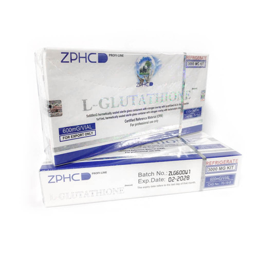 L-Glutathione 3000 mg Kit 5×600 mg Vials + Diluent