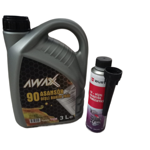 Sae 90 3lt Asansör Yağı(Üretim Yılı 2026)VE Dizel Enjektör Temizleyici 300 ml Motor Performansını Artıran Çevre Dostu Formül