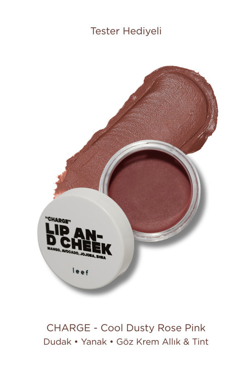 Lip & Cheek Balm Charge | Dusty Rose Dudak & Yanak Balmı | Krem Allık & Tint