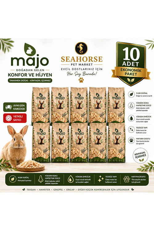 Tavşan Hamster Ginepig Ve Kemirgen Tozsuz Çam Talaşı 10 Adet 15lt Sıkıştırılmış Paket