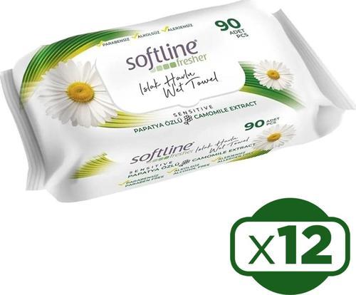 Fresher Sensitive Papatya Özlü Islak Mendil 90'lı 12 li
