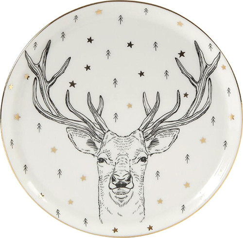 Forest Deer Düz Tabak 20cm