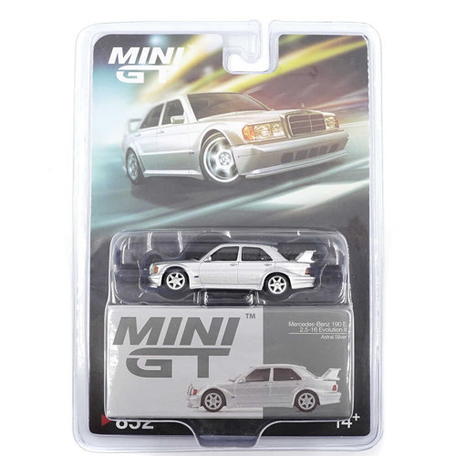 MINI GT 1:64 Mercedes-Benz 190E 2.5-16 Evolution II Astral Silver Blister Paket MGT00852-BL