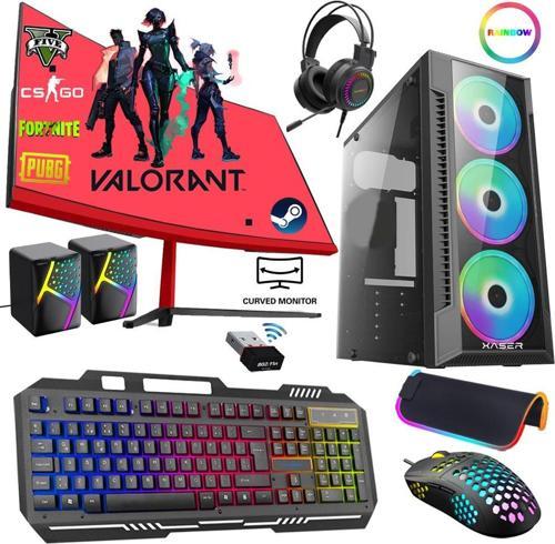 Xsr287 i5 2400 16GB Ram 256GB SSD 4GB GT730 Ekran Kartı 24" Curved Oyun Bilgisayarı