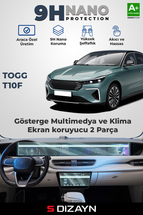 Togg T10F Ekran Koruyucu Seti Tam Set (PARLAK) 2025 Üzeri A+ Kalite