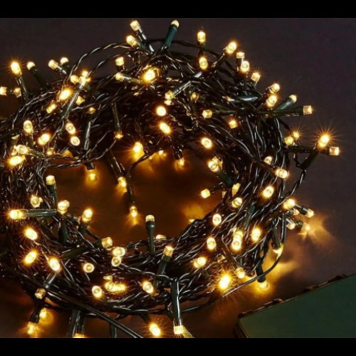 10m 100 Led Boncuk Lamba Gün Işığı Siyah Kablo