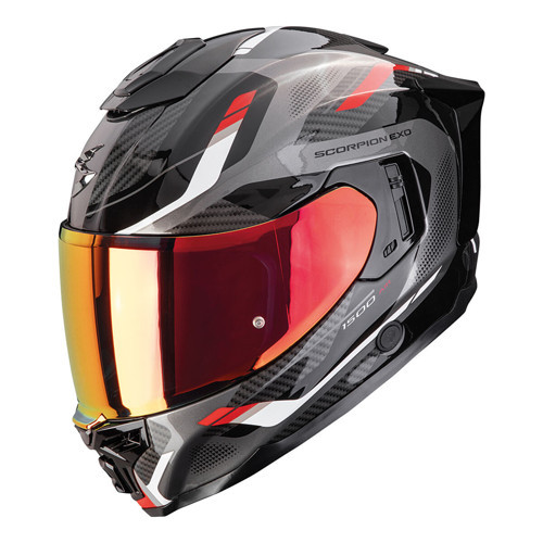EXO-1500 Air Sleek Kapalı Motosiklet Kaskı Siyah Kırmızı