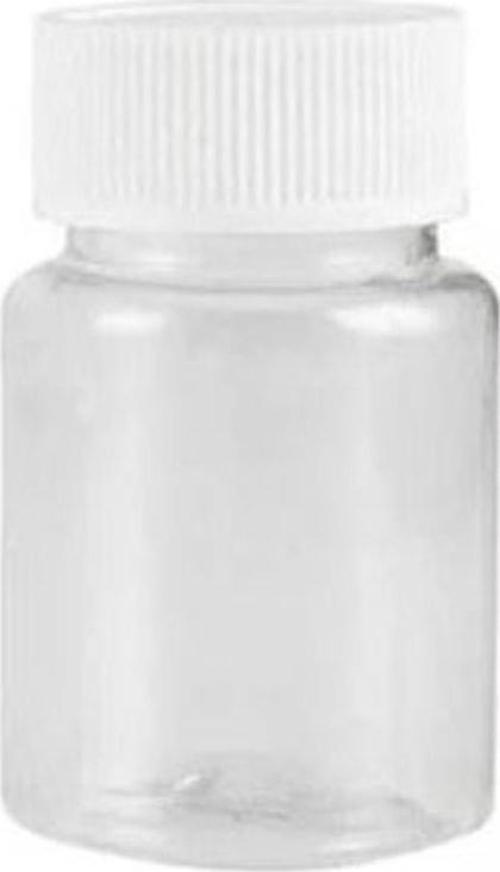 100 Adet - 25Ml Şeffaf Plastik Kutu, Boş Pet Şişe (31Mm Çap)