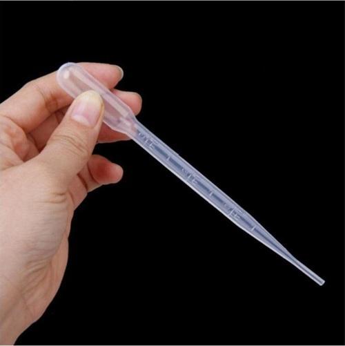 100 Adet - 3Ml Plastik Damlalık Pastör Pipet, Taksimatlı Likit Pipeti
