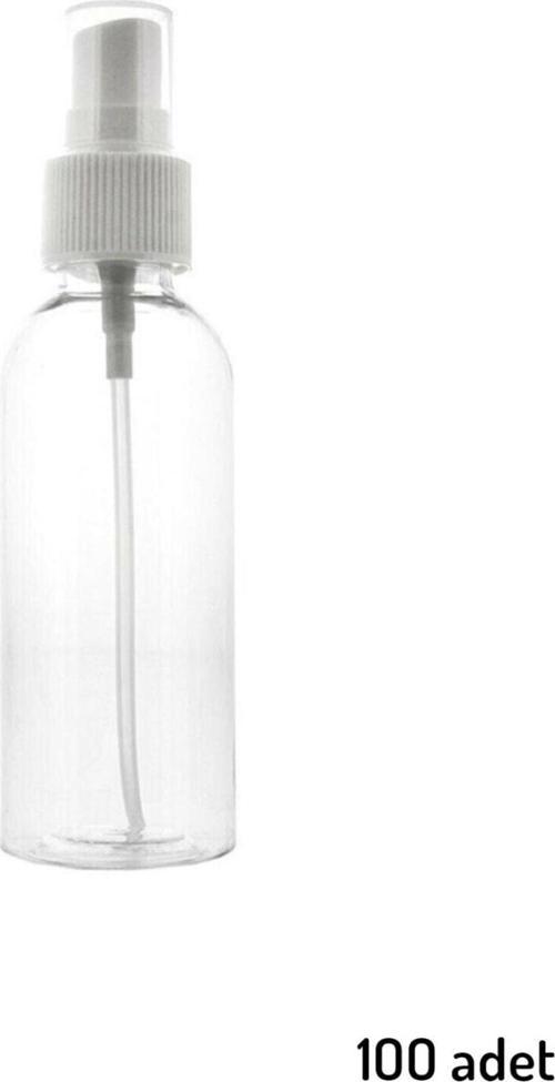100 Adet 100 Ml Boş Şişe Spreyli Kolonya Şişesi Doldurulabilir Cep Plastik Dezenfektan Parfüm Şişes