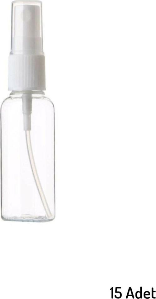 15 Adet Boş Şişe Spreyli Kolonya Şişesi Doldurulabilir Cep Plastik Parfüm Şişesi 30 Ml