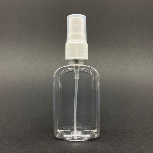 50 Cc Yassı Plastik Şişe - Beyaz Spreyli - 50 Ml Spreyli Pet Şişe ( 25 Adet)