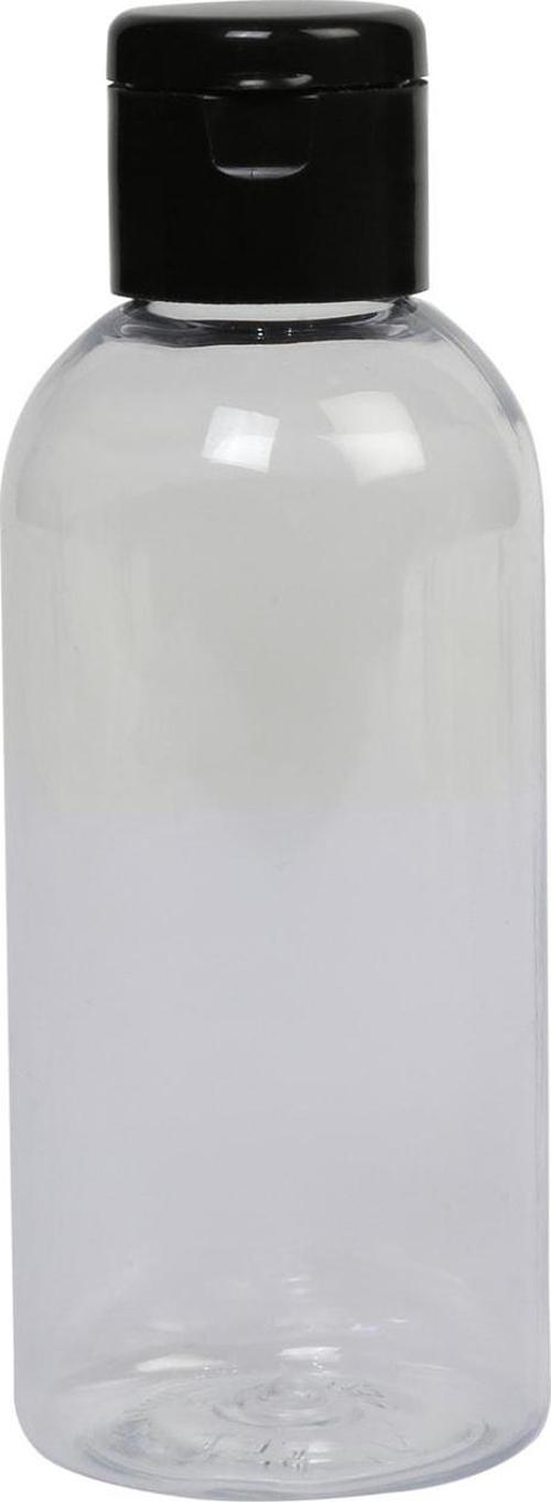 100 Ml - Siyah - Fliptop Kapaklı -Dezanfektan - Kolonya - Likit - 10 Adet