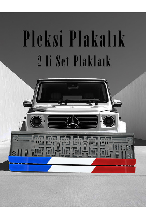 Fransa Bayraklı Plakalık Pleksi