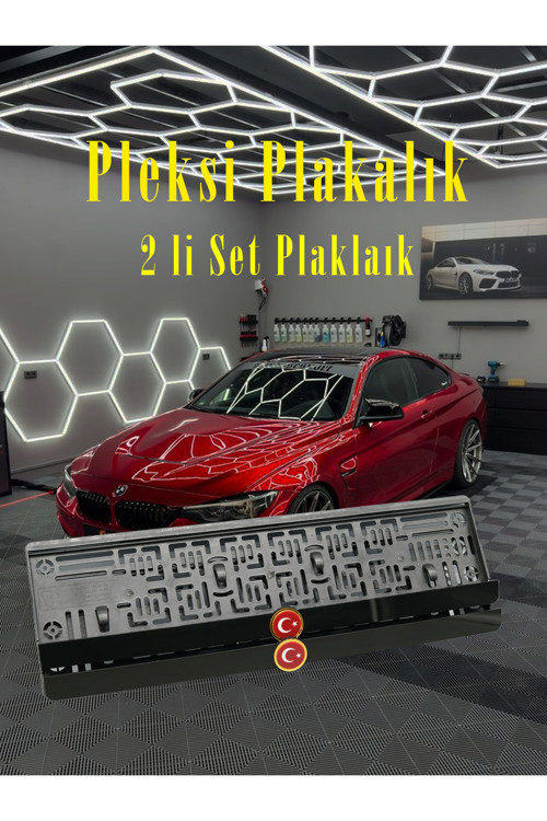 Ayyıldız Bayraklı Pleksi Takmatik Plakalık