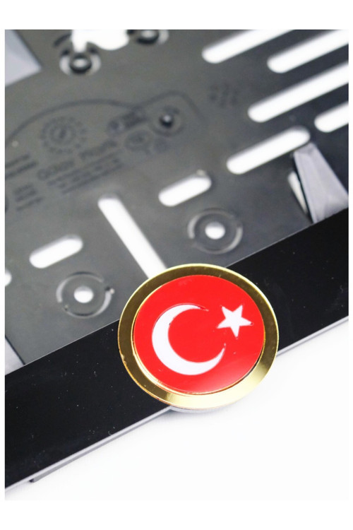 Türk Bayrağı Gold Pleksi Motor Plakal