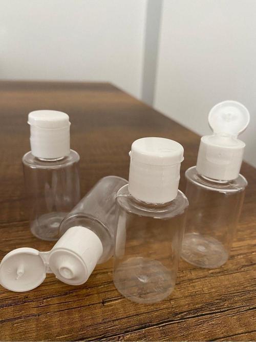 500 Adet 30 Ml Şeffaf Plastik Şişe + Flip Top Kapak Dezenfektan Şişesi Açmalı Kapak
