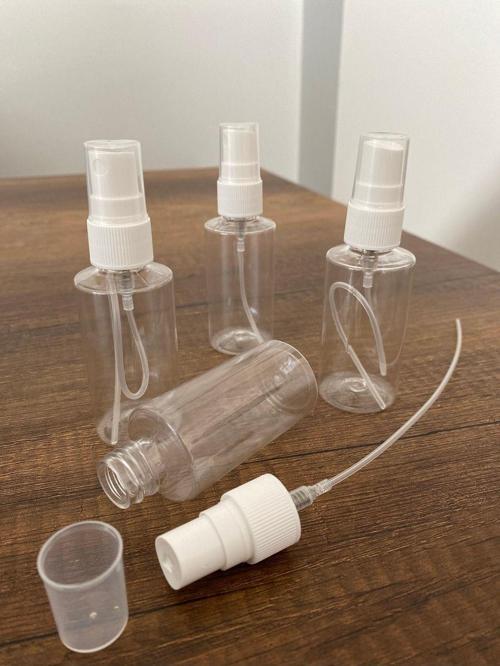 100 Adet 50 Ml Fısfıs Şişe Sprey Kapaklı Şişe Seyahat Cep Çanta Kolonya Dezenfektan Şişesi