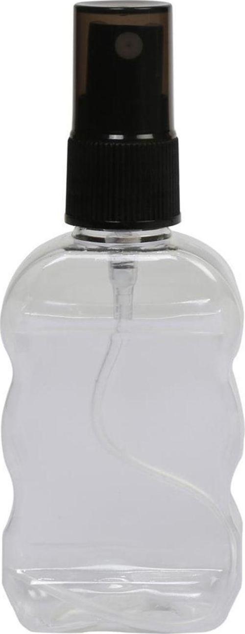 50Ml - Likit- Dezenfektan - Kolonya - Kelebek Sprey - Siyah - Kapaklı 10 -Adet