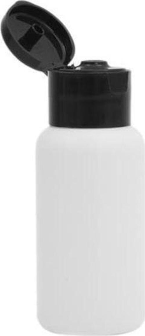 50Ml-Fliptop-Siyah Kapaklı-Dezenfektan-Kolonya-Likit Şişe-25 Adet