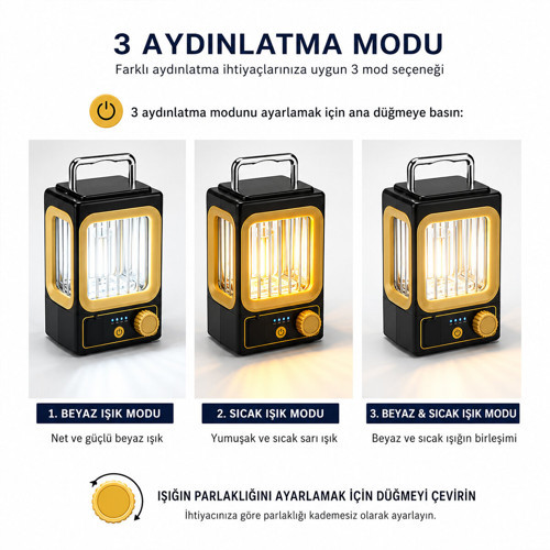SOLAR - GÜNEŞ ENERJİLİ USB ŞARJLI NOSTALJİ SOLAR LAMBA 1500mAh HS-234 (4887)