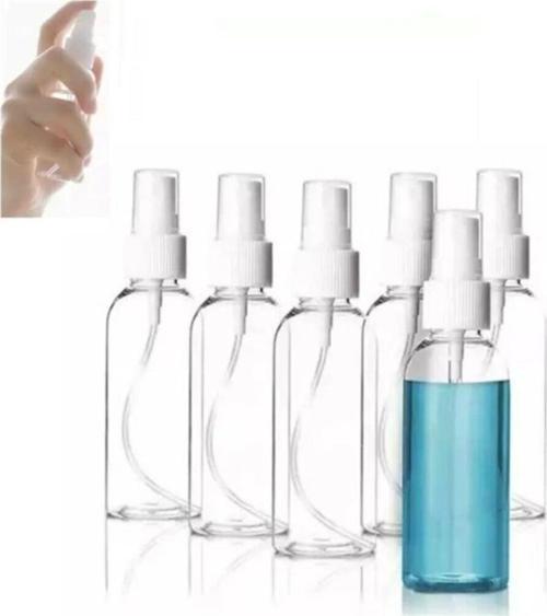 10 Adet 50 Ml Beyaz Sprey Kapaklı Kozmetik  Cep Çanta Dezenfektan  Parfüm Şişesi