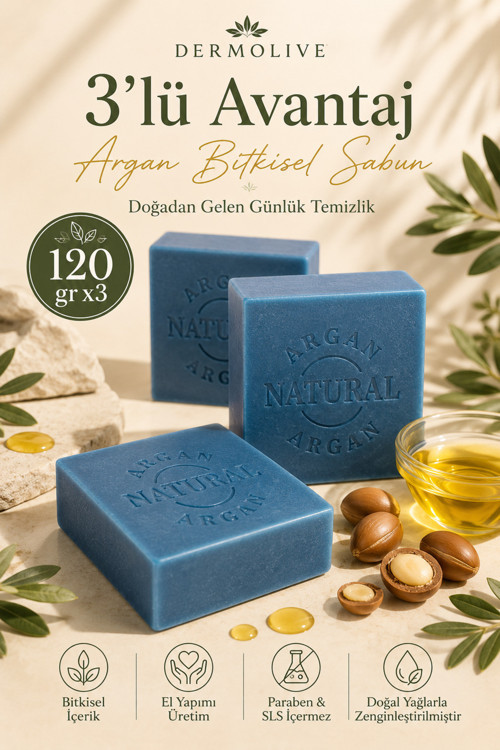 3'lü Avantaj - Argan Bitkisel Sabun