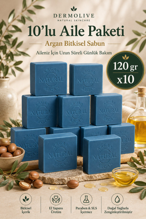 10'lu Aile - Argan Bitkisel Sabun 10 x 120 gr